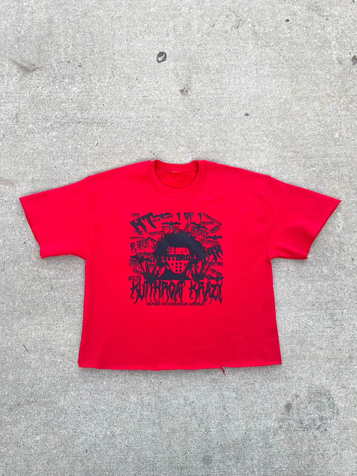 Red crew tee