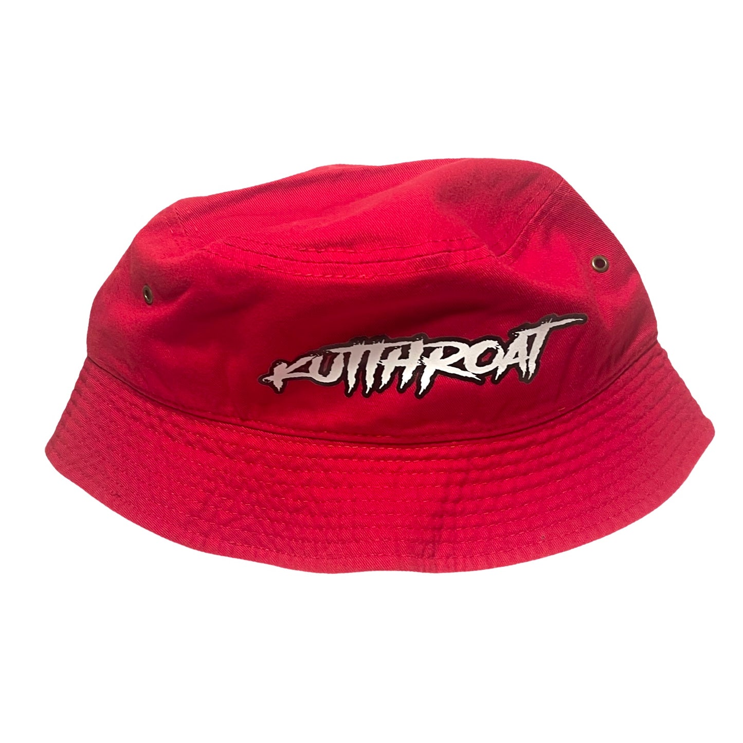 Red bucket hat