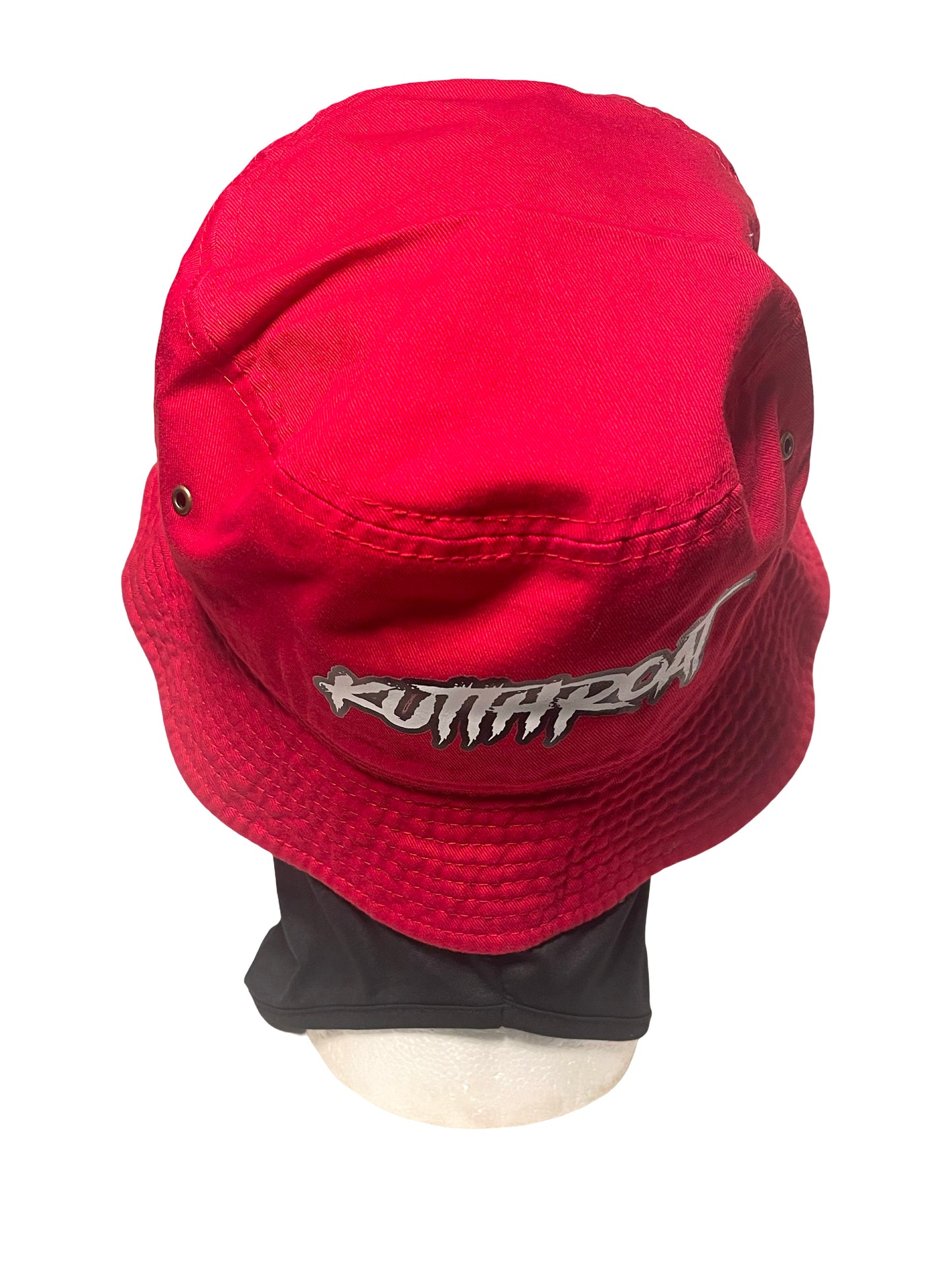 Red bucket hat