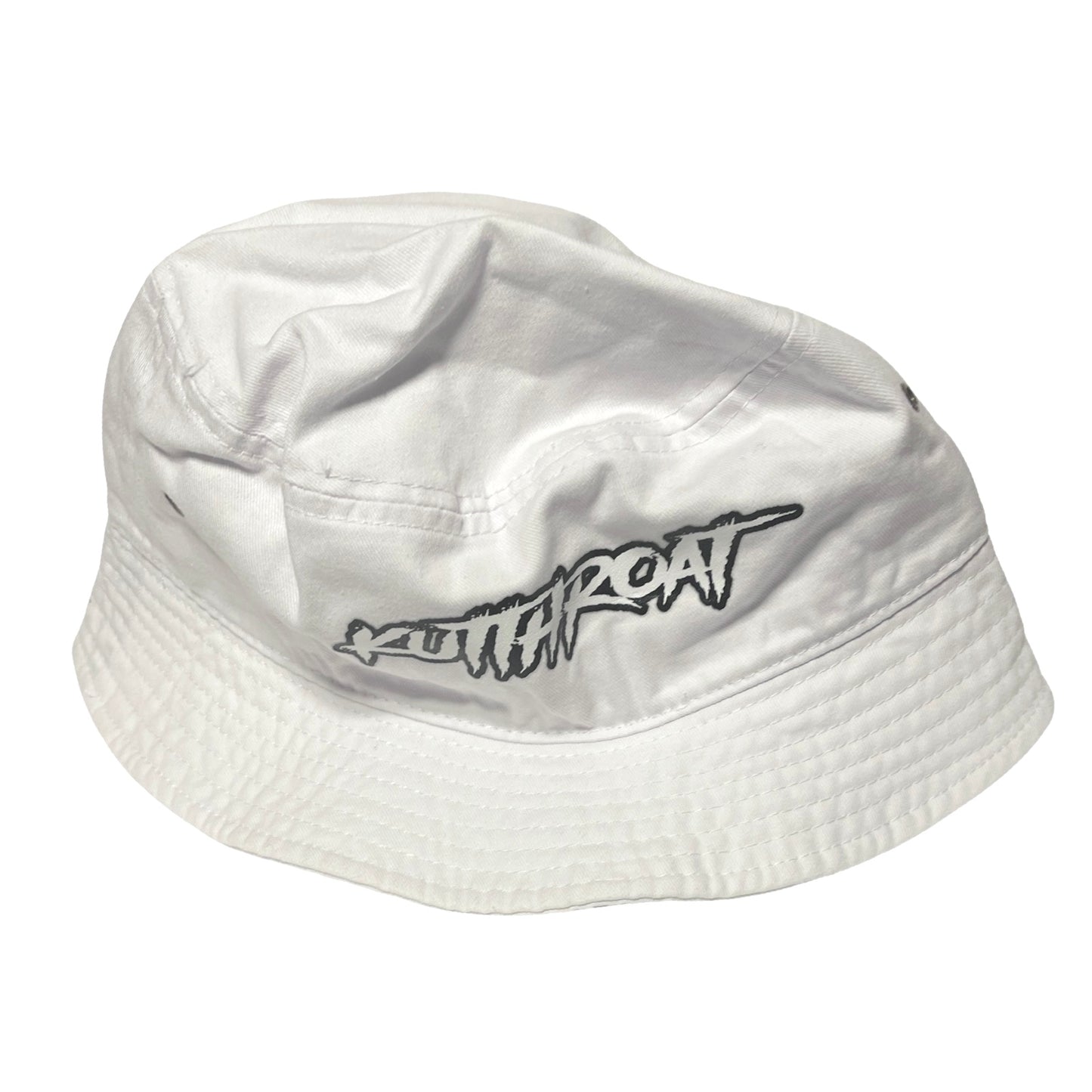 White bucket hat