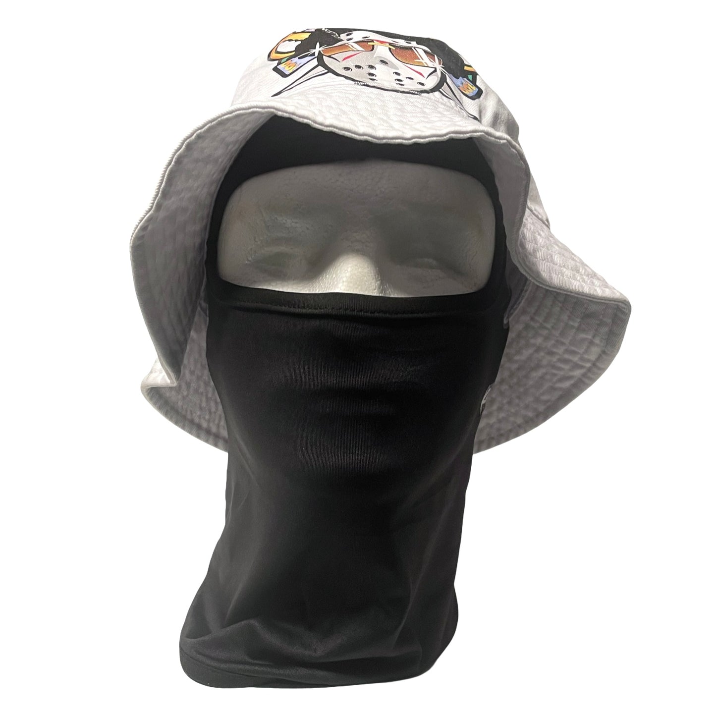 White bucket hat