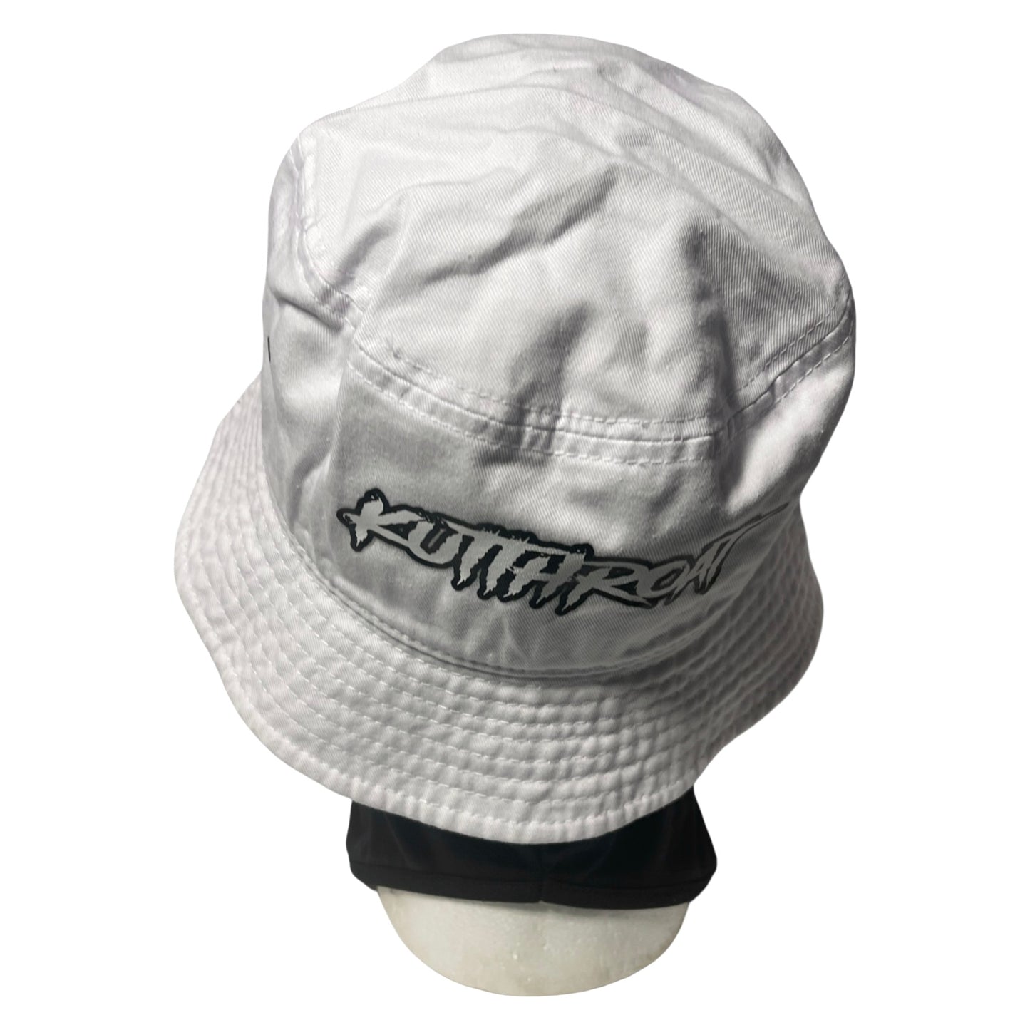 White bucket hat