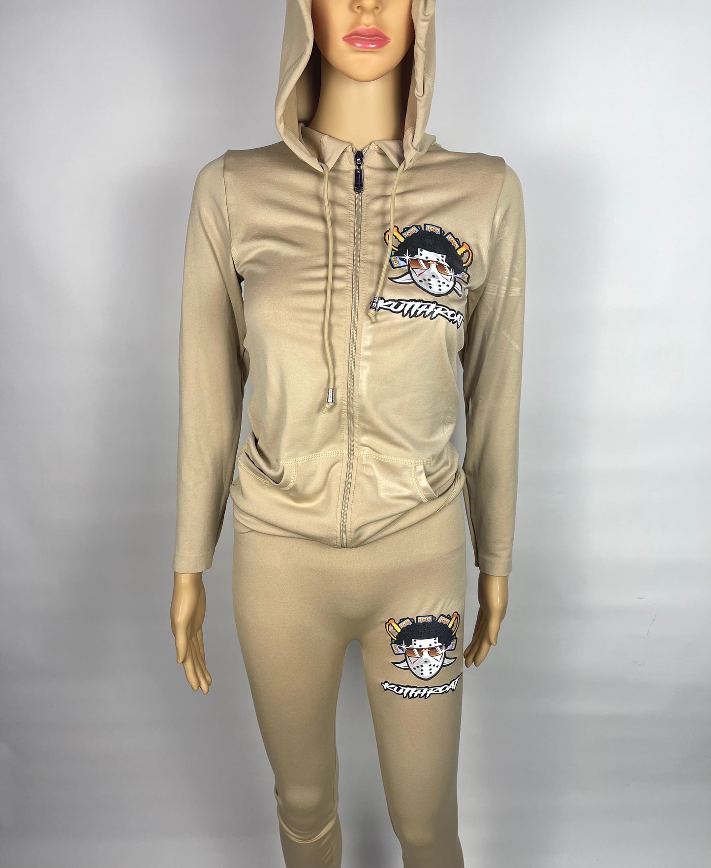 Tan jogging suit