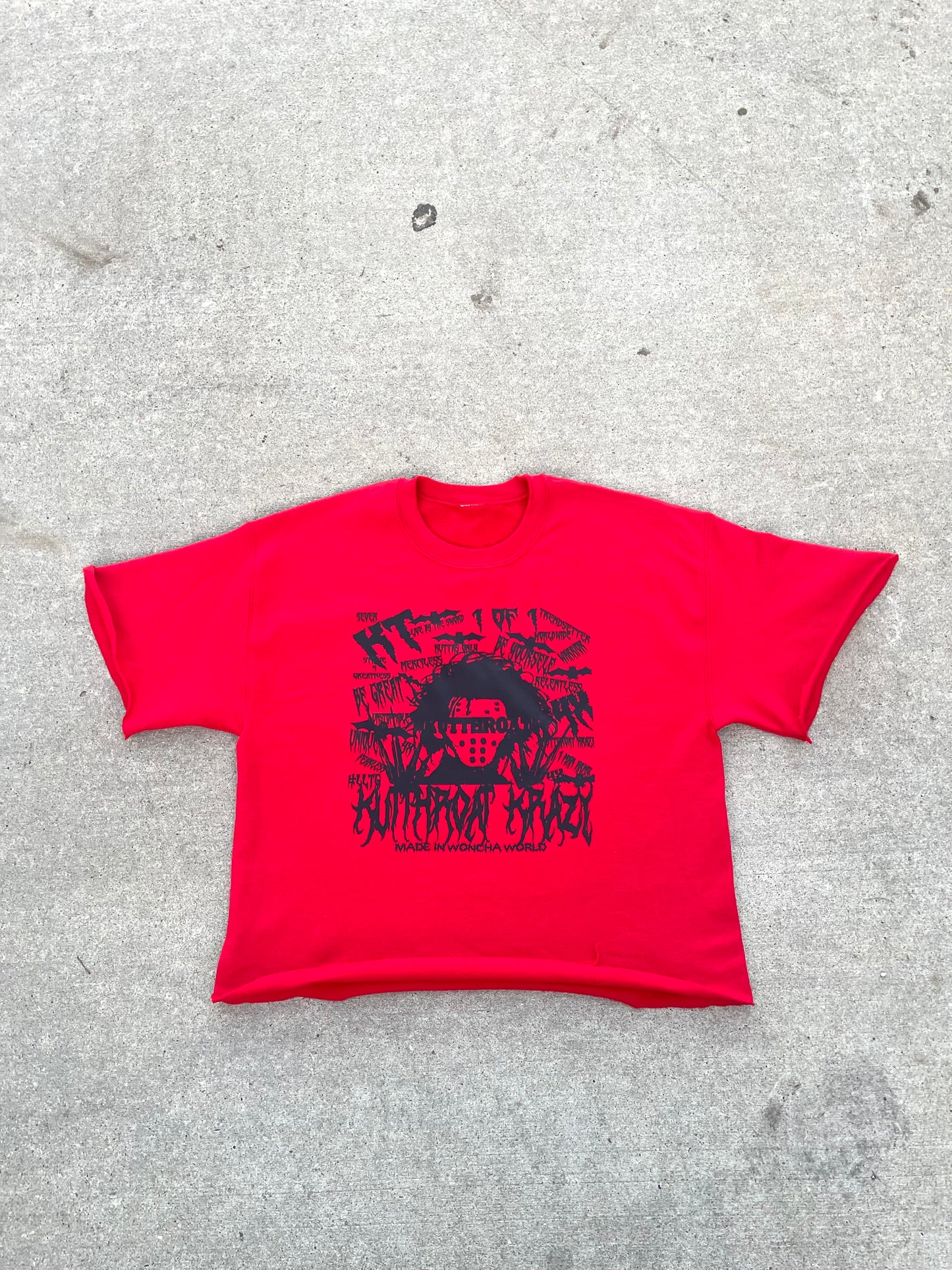 Red crew tee