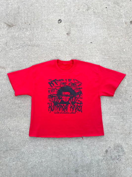Red crew tee