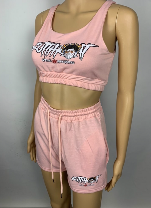 Pink tube top set