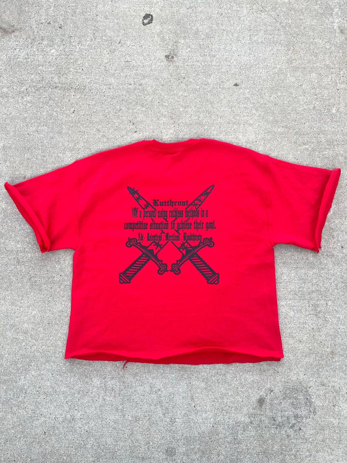 Red crew tee