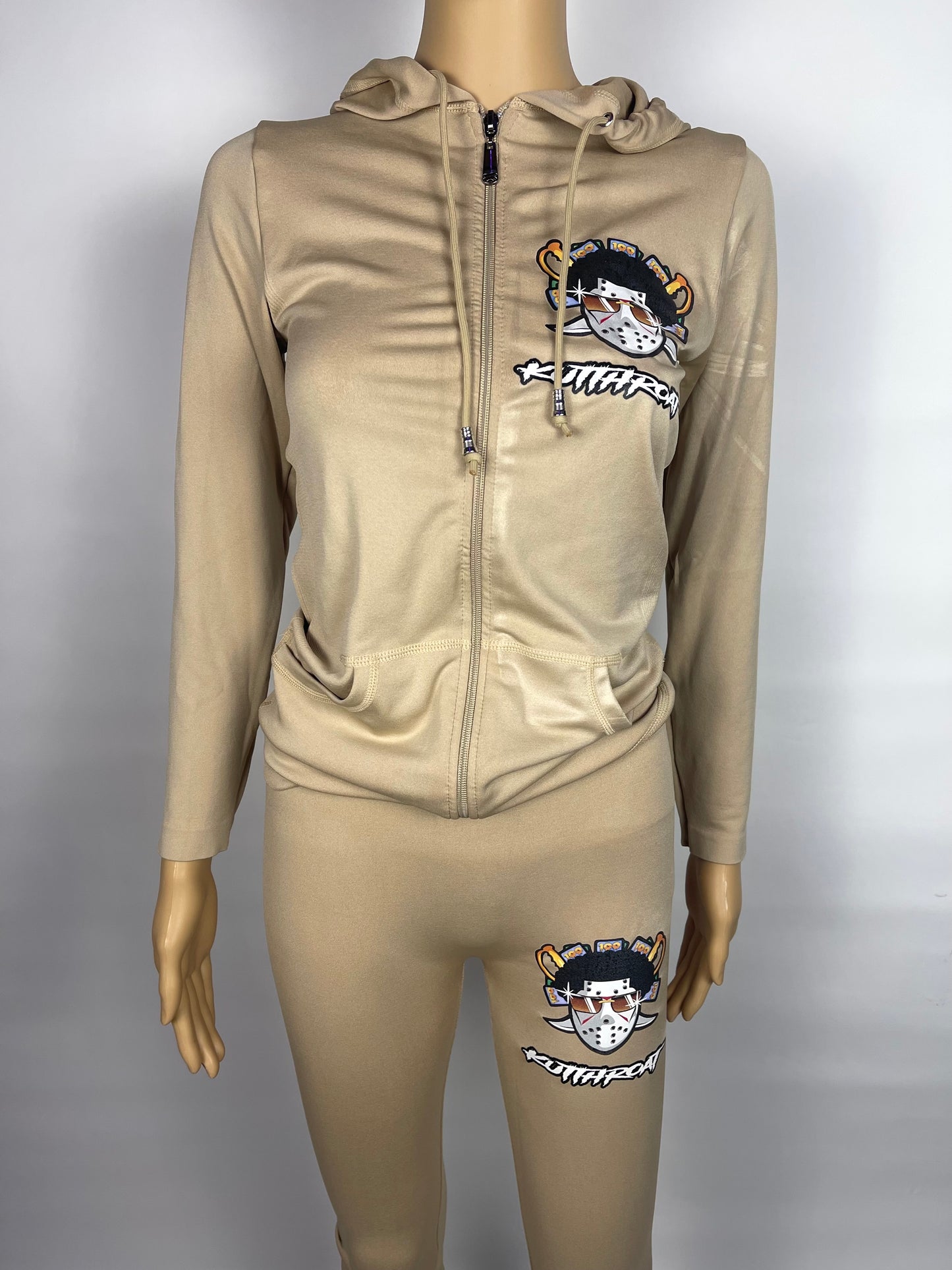 Tan jogging suit