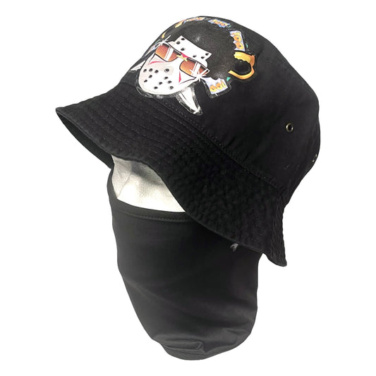 Black bucket hat